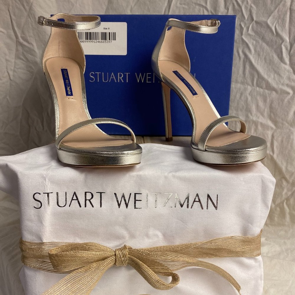 Stuart Weitzman Silver Nudistsong